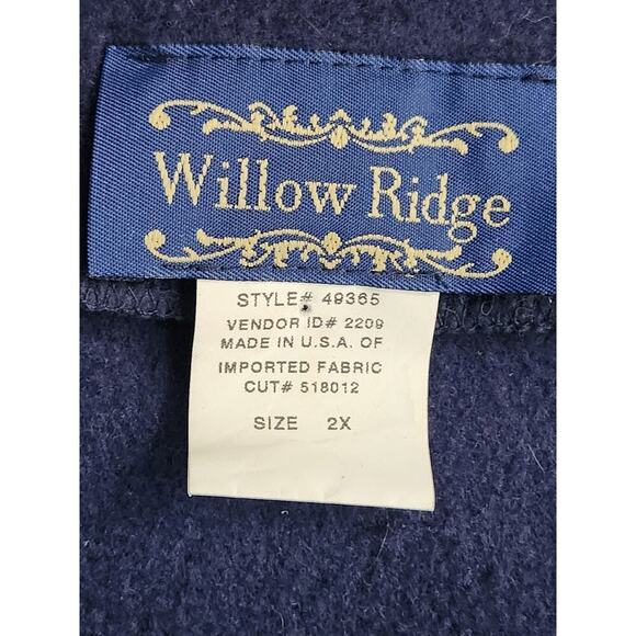 Willow Ridge Cardigan Women's Sz 2x Button up Front Pockets Autumn Leaves  VTG - Picture 6 of 8
